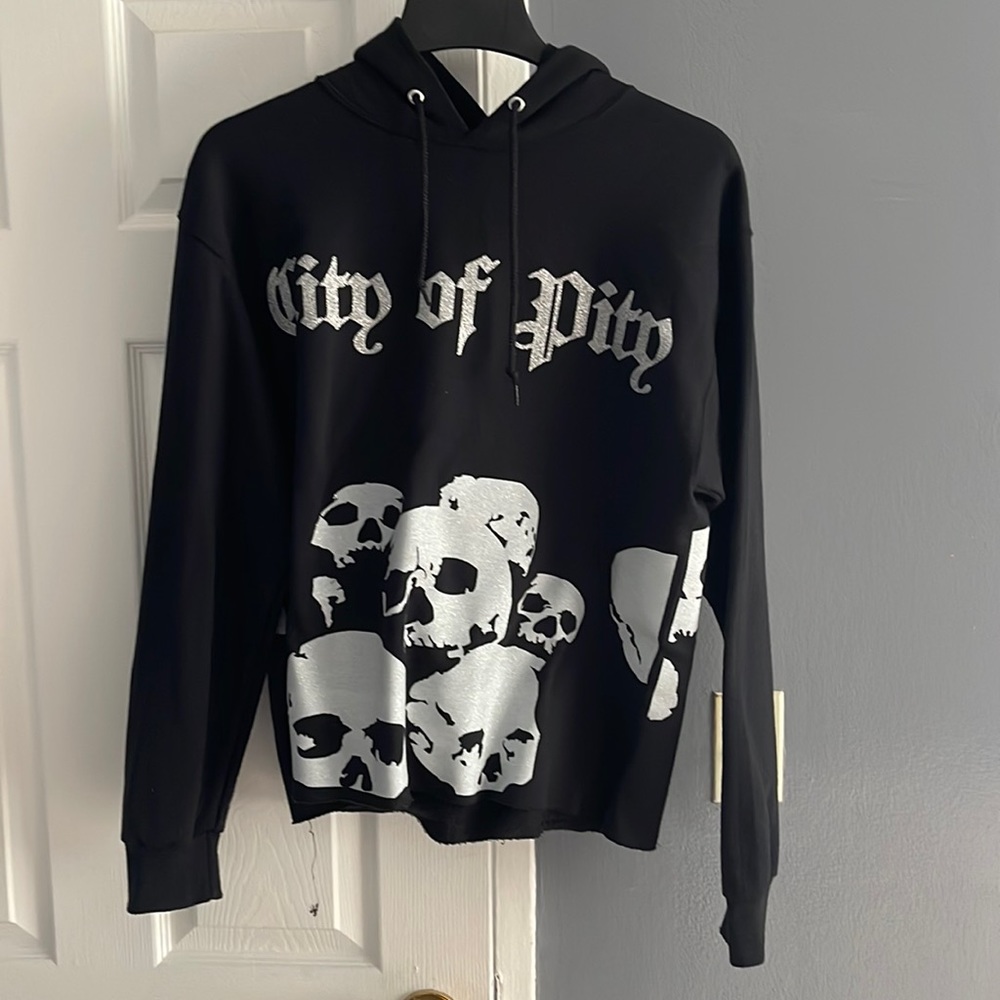 City Of Pity Glitter Skeleton Hoodie